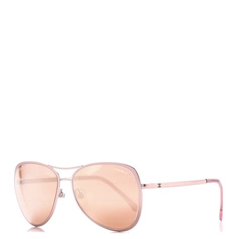 chanel pilot sunglasses pink gold